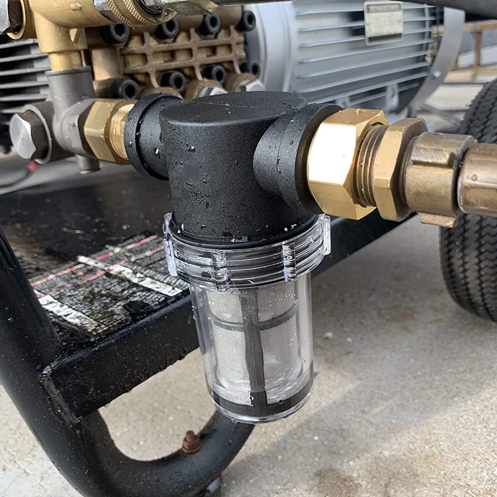 

Water Pre-Filter 80 Mesh Stainless Steel Screen Inline Filter Pump Strainer Transparent Leakproof Home Purifier