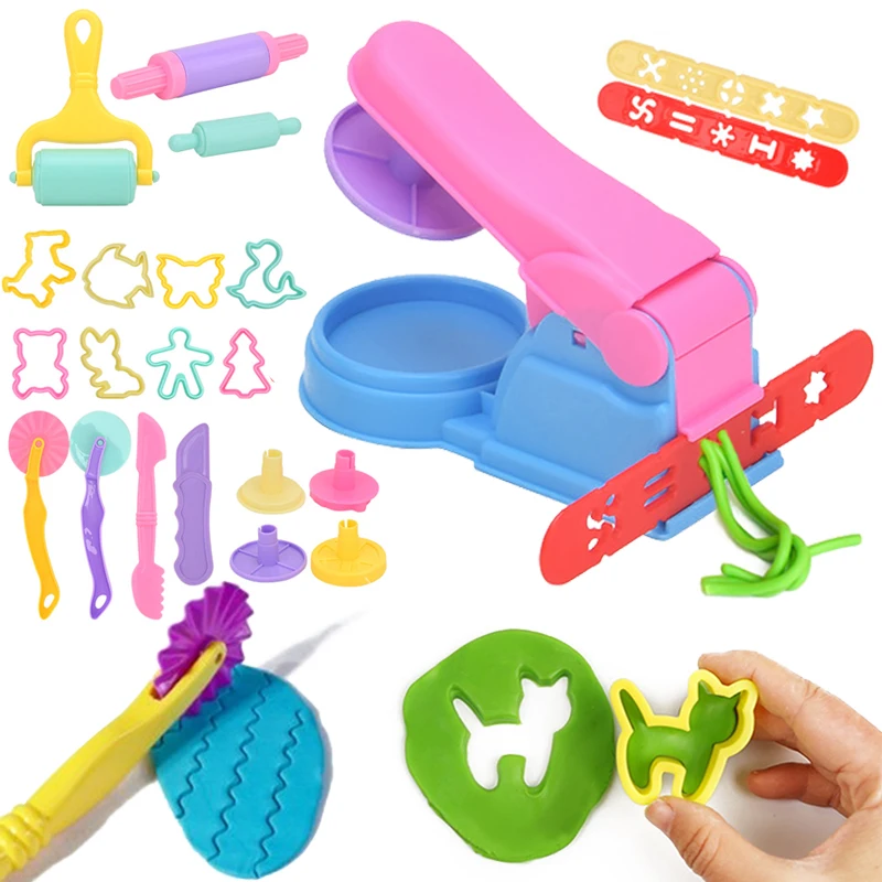 Modeling Clay Accessories Creative 3D Plasticine Mold DIY Play Dough Noodle Tool Kit Plastic Set Knife Mold Kids Educational Toy