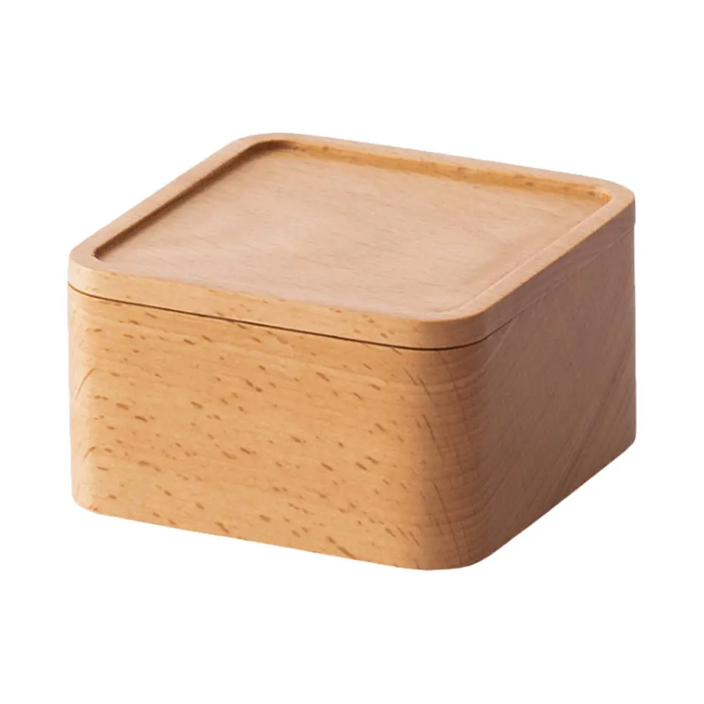 

Wooden Jewelry Box Watch Case Bracelet with Cover Decorative Storage Natural Present