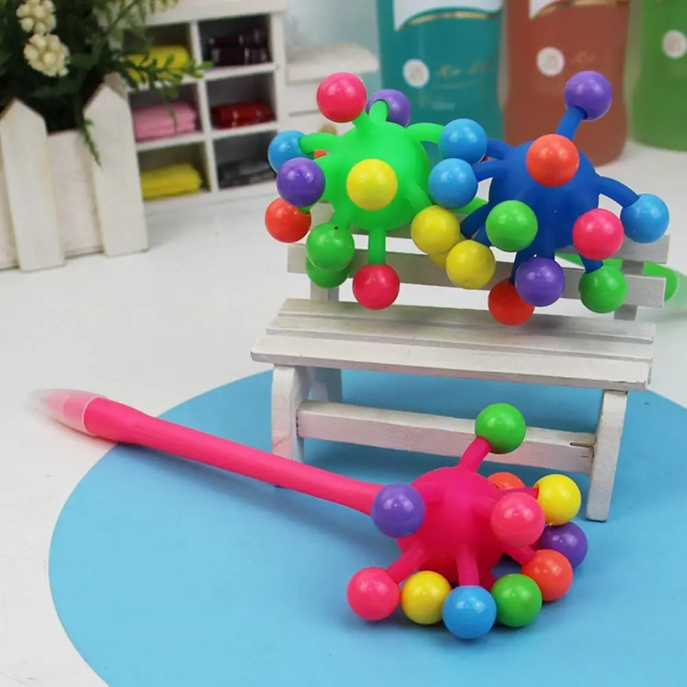 Fun To Your Writing Small Ball Ballpoint Pen Decompression Novelty Pen Toy Pen Entertainment Pull Ballpoint Pen Office Supplies