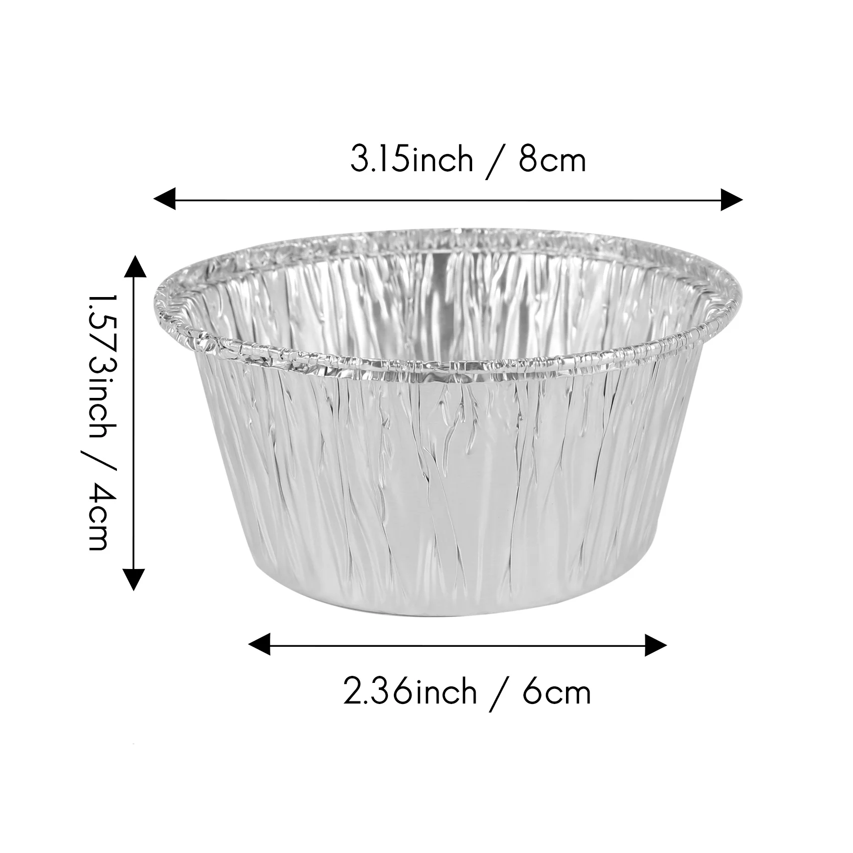 NEW HOT In Stock-150 Pcs Aluminum Foil Cupcake Cups Ramekin Muffin Baking Cups, Disposable Muffin Liners, Ramekin Holders Cups,