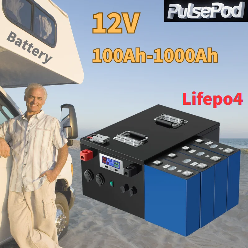 

PulsePod 12 В литиевая аккумуляторная батарея 100 Ач 200 Ач 300 Ач 400 Ач 500 Ач 600 Ач 800 Ач 1000 Ач Lifepo4 для автономного ИБП на открытом воздухе