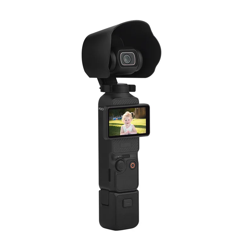 DJI OSMO POCKET 3 용 렌즈 후드 햇빛가리개 커버, 스포츠 카메라 눈부심 방지 보호 커버 액세서리