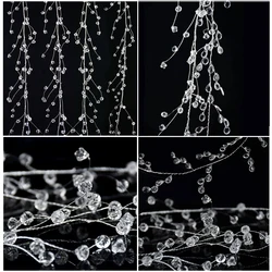 100/120/150cm Acrylic Crystal Bead Curtain Clear Water Drop Diamond Shape Branch String Garland For Wedding Party Decor Supplies