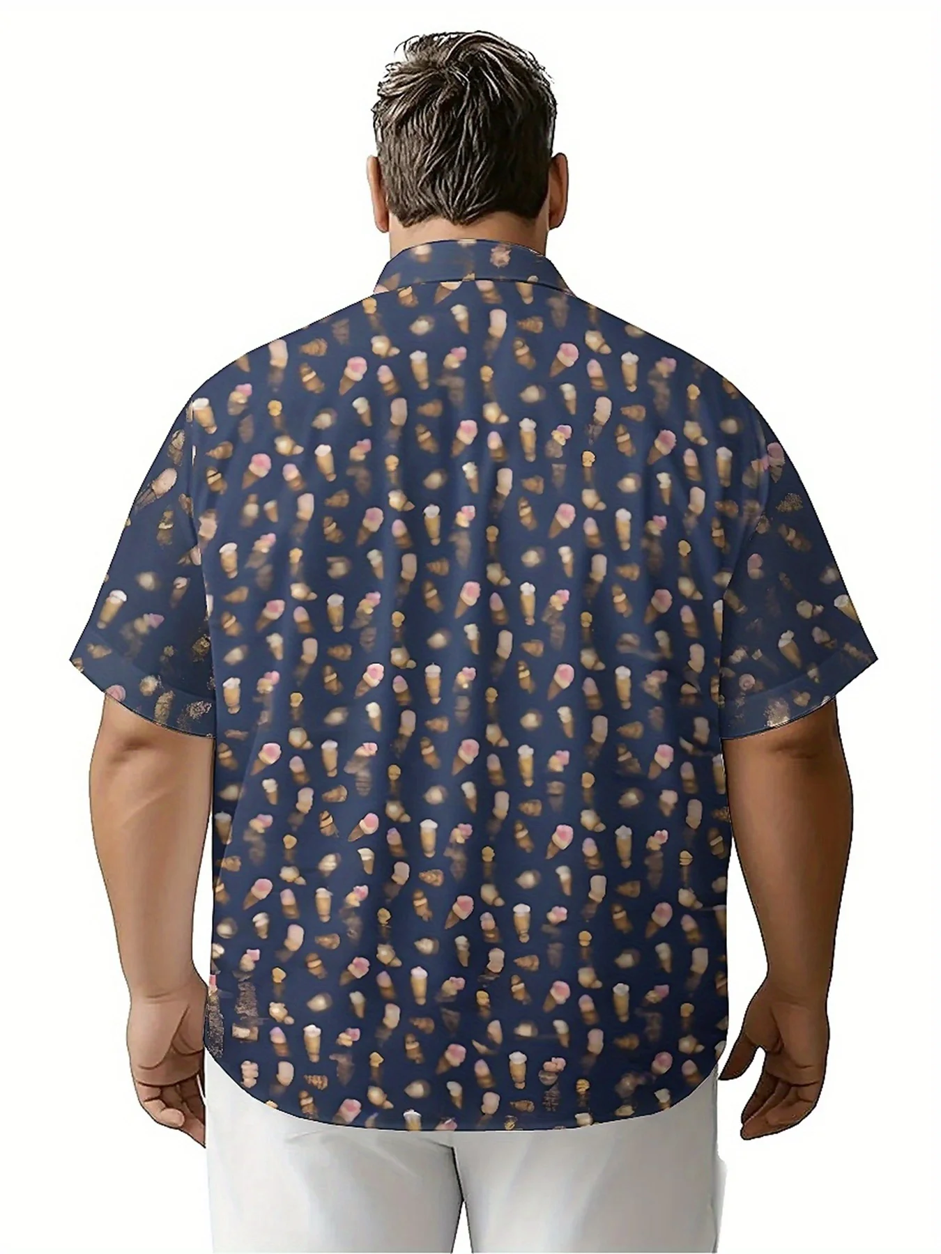 Men's Plus Size Hawaiian Shirts Dark Blue Starry Sky Prints pattern, Button Up Shirts, Unisex Casual Clothing, Summer Tops