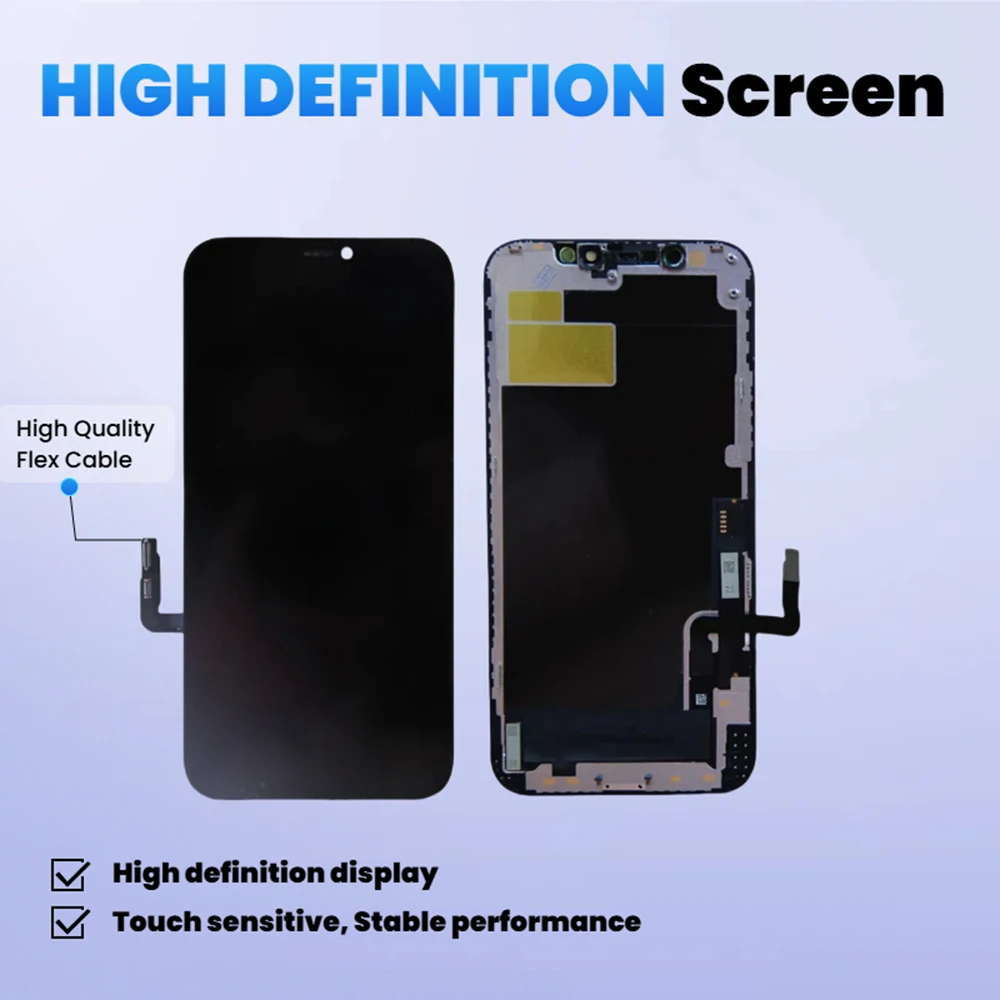 LCD Display for iPhone 12 12Pro Touch Screen Replacement for iPhone 12 Pro FHD Incell Support Face ID True Tone IC Transplant