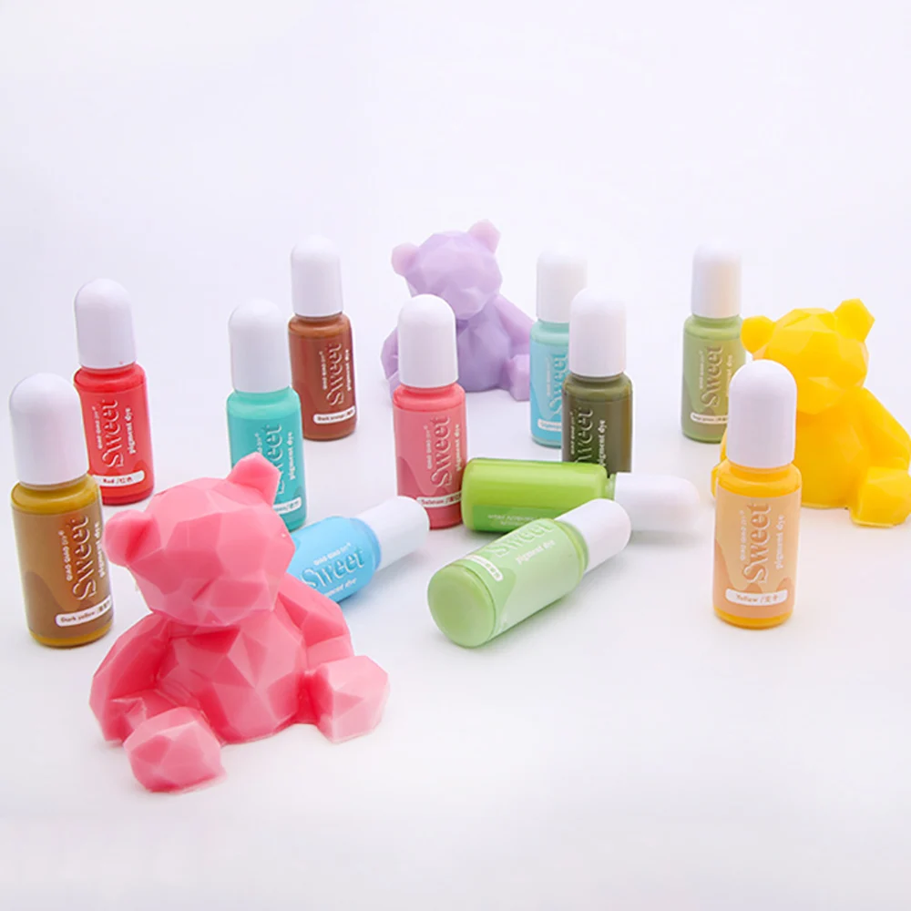 Silicone world 10ML Solid Color Resin Pigment Oily Liquid Dye DIY UV Epoxy Resin Mold Jewelry Making Tools Alcohol Ink Crafts