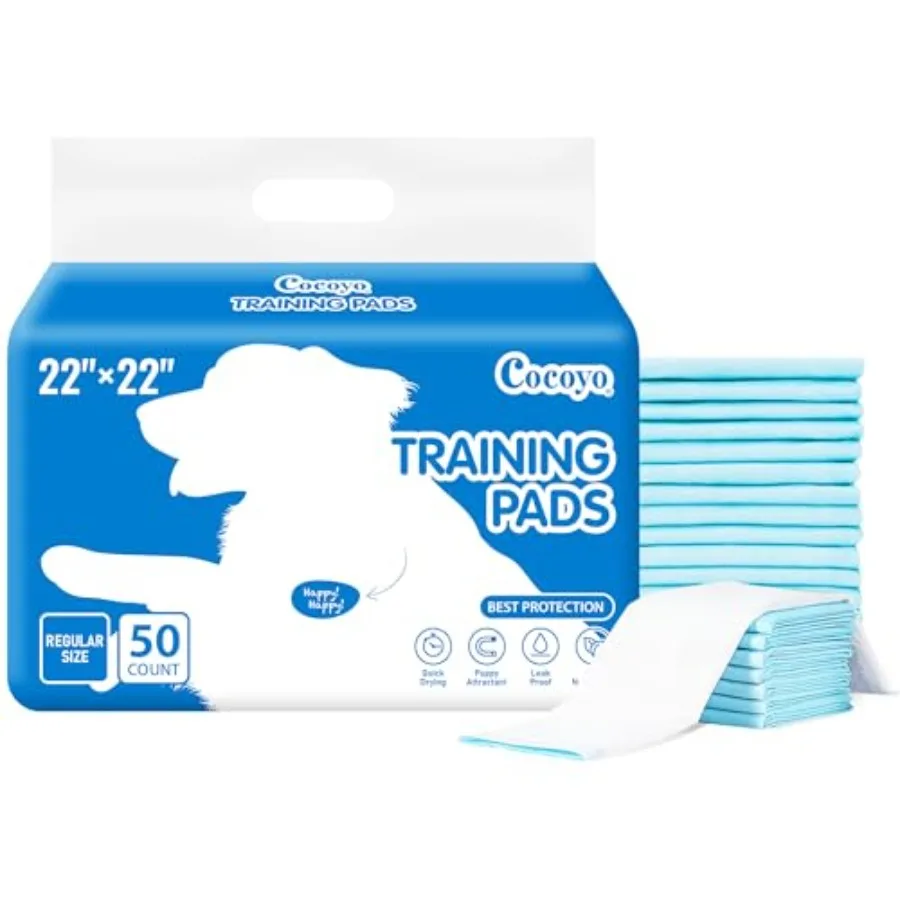 

Best Value 22"x22" Dog Training Pads 50 Count Dog Pee Pads Super Absorbent Puppy PadsWhite