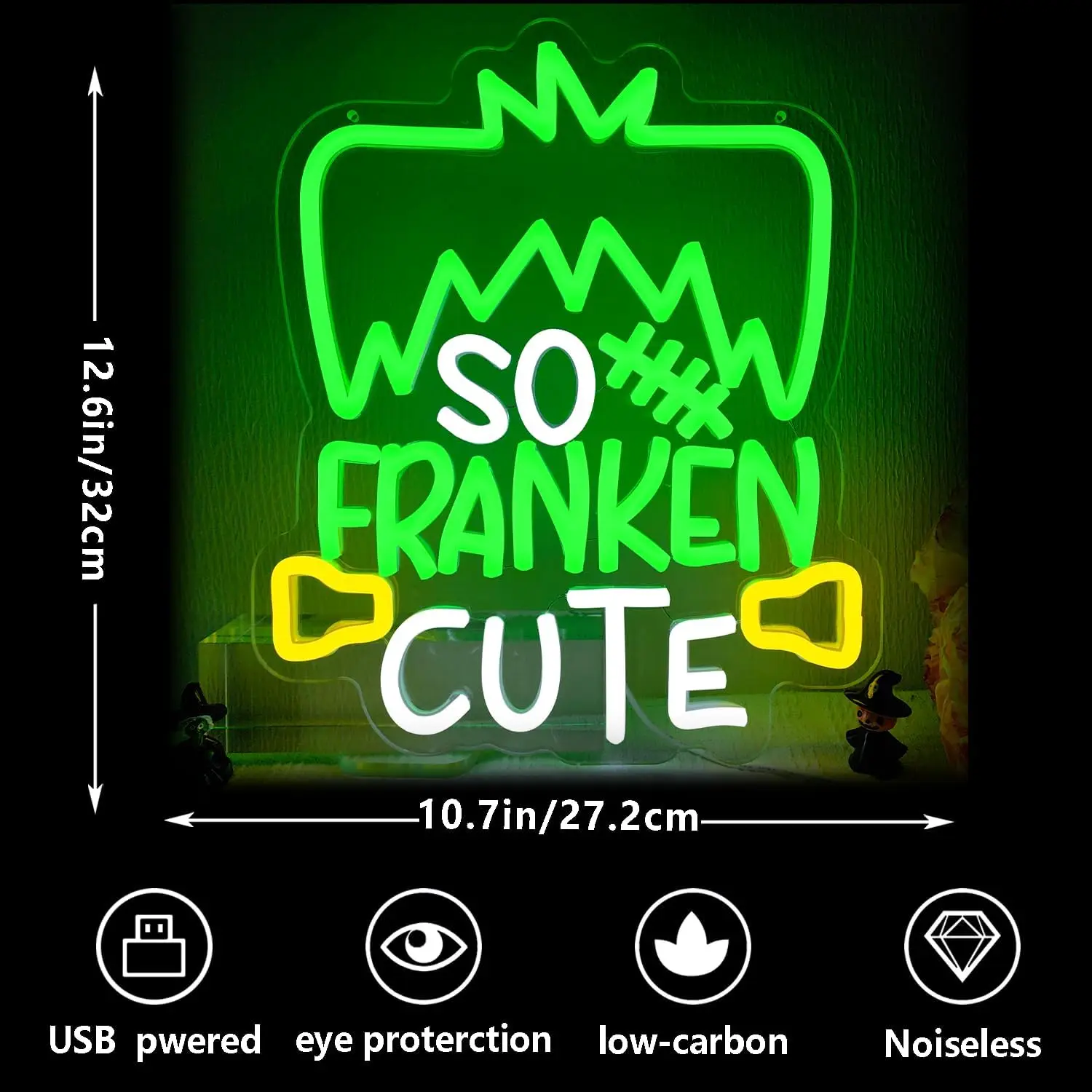 هالوين LED النيون تسجيل USB عكس الضوء ضوء النيون تسجيل ل غرفة نوم غرفة معيشة حفلة عيد ميلاد هدية جدار ديكور #2