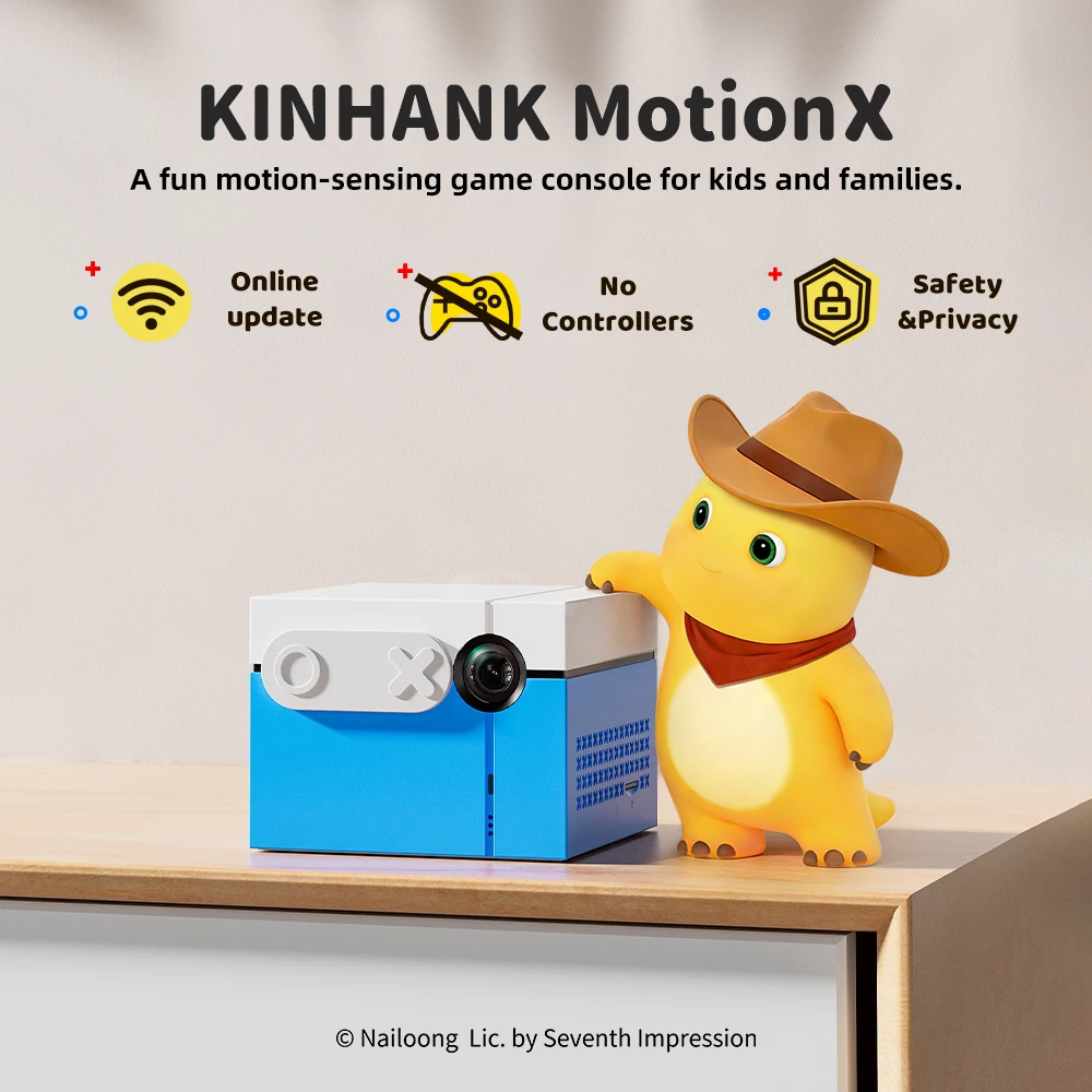 Système de jeu actif KINHANK MotionX pour enfants et familles, console de jeu vidéo avec mises à jour continues, jouet pour enfants, activité physique en intérieur