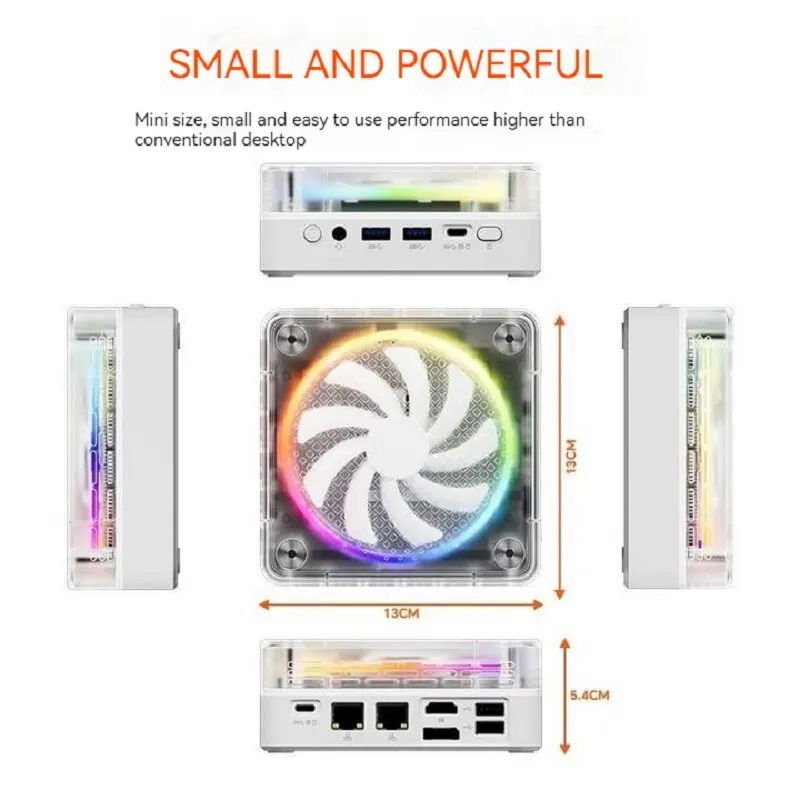 FIREBAT MINIPC AMD R7-7840HS Mini Pc Colorato Gamer 16GB 512GB DDR5 RJ45 Computer da gioco BT5.2 WIFI6 M.2 SSD Desktop minipc