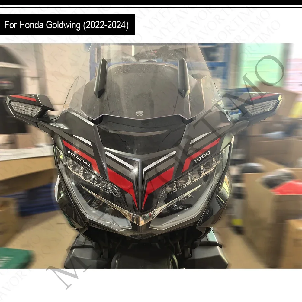 

For Honda Goldwing Gold Wing 1800 F6B Tour Moto Side Box Stickers Fairing Decals GL1800 2022 - 2024 Motorcycle Body Art Decals
