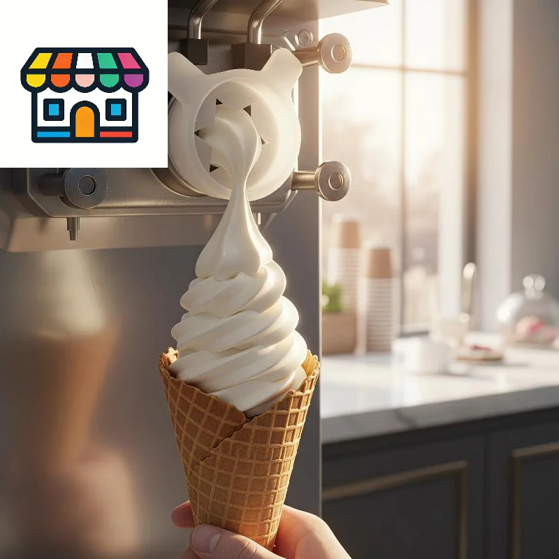 Petal Shaped Ice Cream Cone Maker Non-Toxic Heat Resistant Handle DIY Waffle Cone Machine for Home Kitchen Baking Use