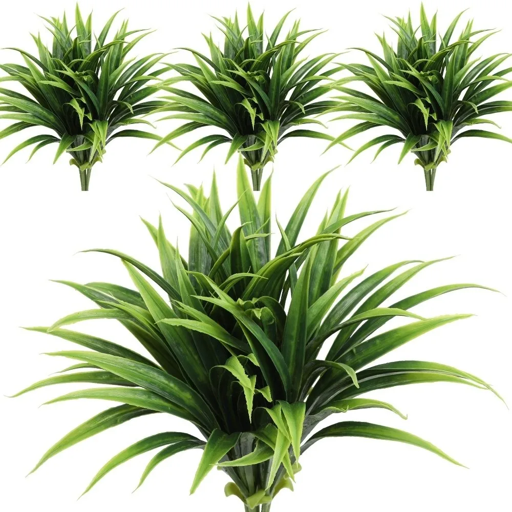 Gartenbau 42cm Künstliche Orchideenblätter Simulation DIY Künstliche Gladiolen Plastik Grüne Künstliche Spinnenpflanze Party – Detail 3