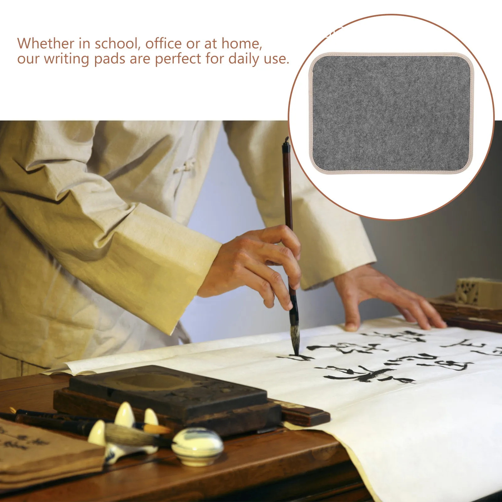 Extra Thick Super Absorbent Felt Pad for Calligraphy, Painting & Writing Practice – Desk Mat for Students & Artists