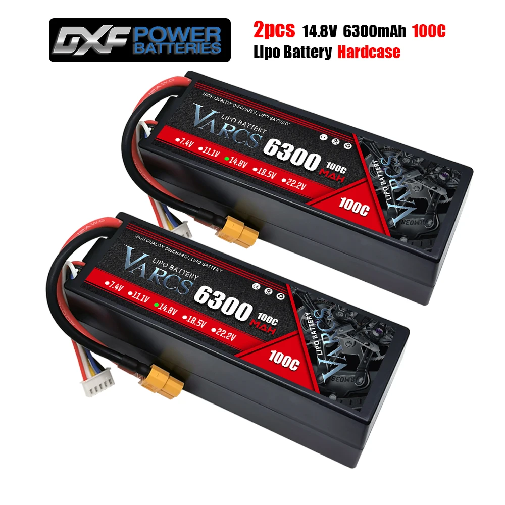 VARCS 4S Lipo Battery 130C 140C 8000mAh 8400mAh 7500mAh 6300mAh 5400mAh XT60 EC5 TRX T/DEANS XT150 Plug for RC 1/8 Buggy Car