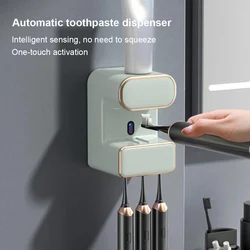 Automatic Toothpaste Dispenser Toothpaste Squeezer Automatic Dental Dispenser Toothbrush Bathroom Brush Holder Bathroom Utensils