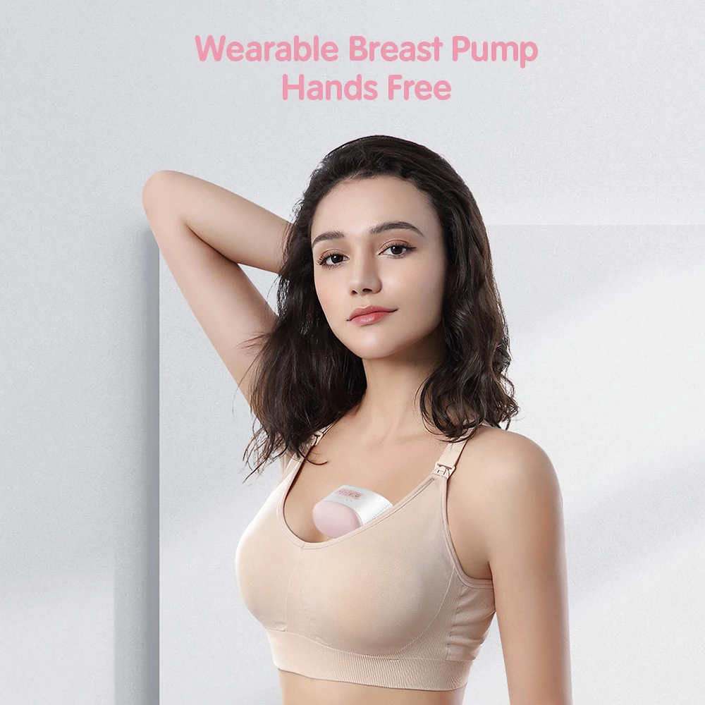 Bebebao P1 Wearable Breast Pump Hands Free Electric Single Portable Wearable Breast Cup 8oz/ 240ml BPA-free 3 Modes 10 Suction