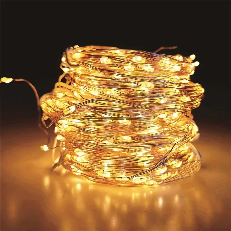 Copper Wire LED Lights String USB/Battery Garland Fairy Light Christmas Wedding Party Decor Waterproof Outdoor Indoor Lighting