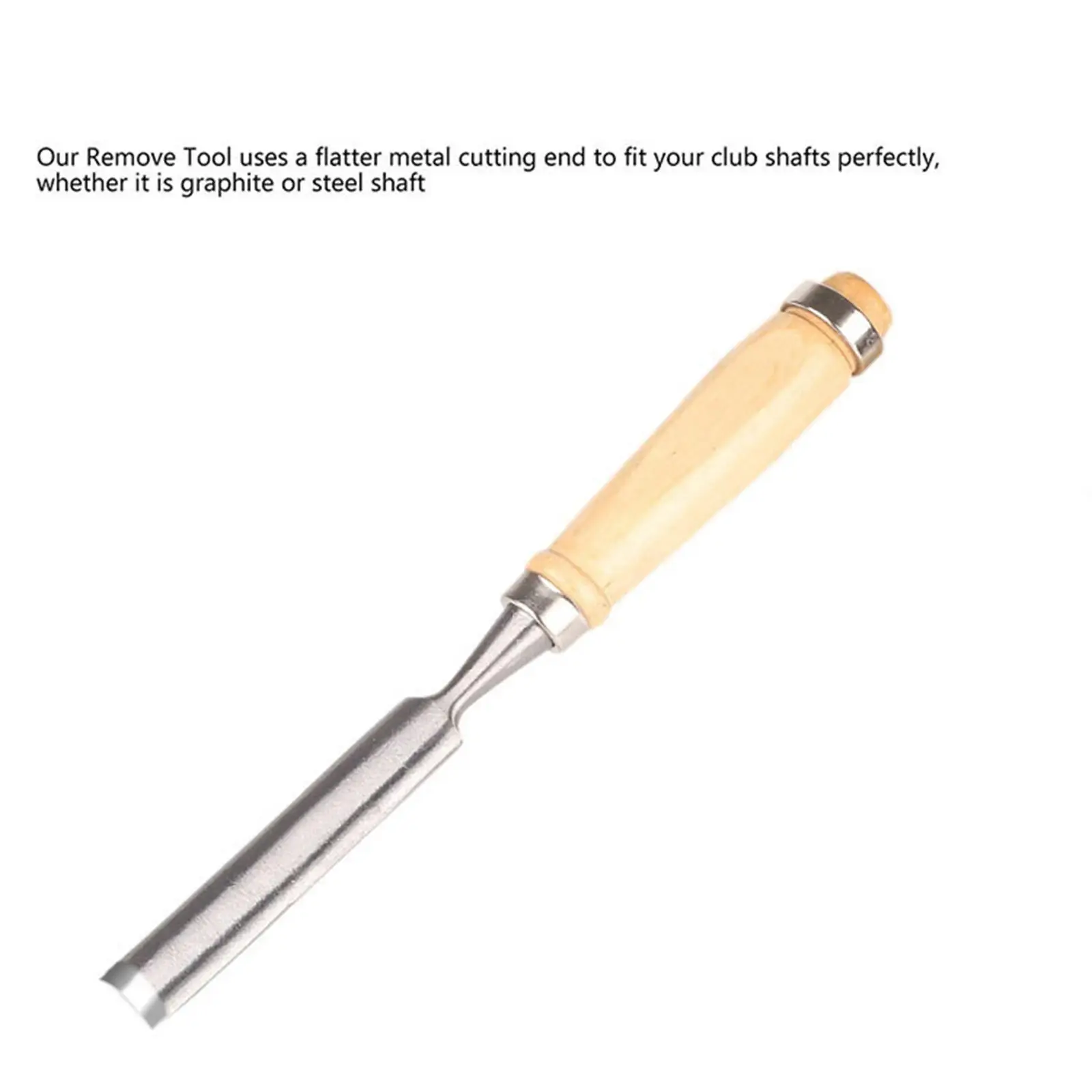 Golf Club Grip Tape Remover Saver Wooden Handle Steel Stripper for Golf Training and Regripping Supplies - view 3