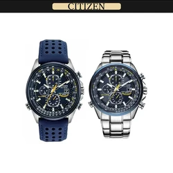 CITIZEN Blue Angel Generation Men's Luxury Fashion Quartz Wristwatches Radio Night Glow  Energy Multi Functional Business  Watch