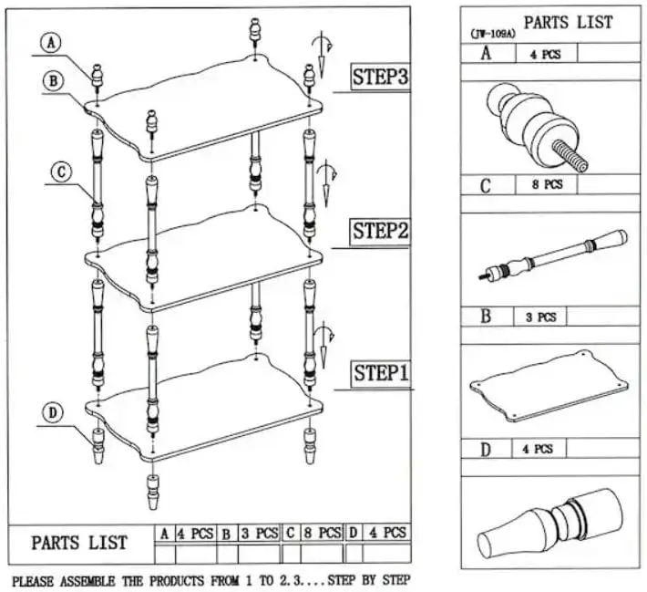 Scaffale per mobili Frenchi, rosa