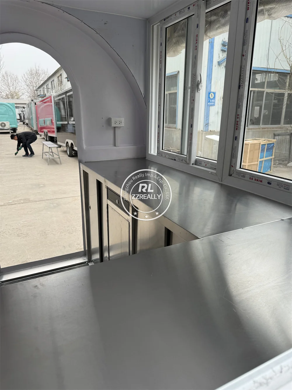 Concession caminhão de comida rápida cozinha móvel totalmente equipado carrinho de cachorro-quente rua cafeteria quiosque reboque de comida móvel