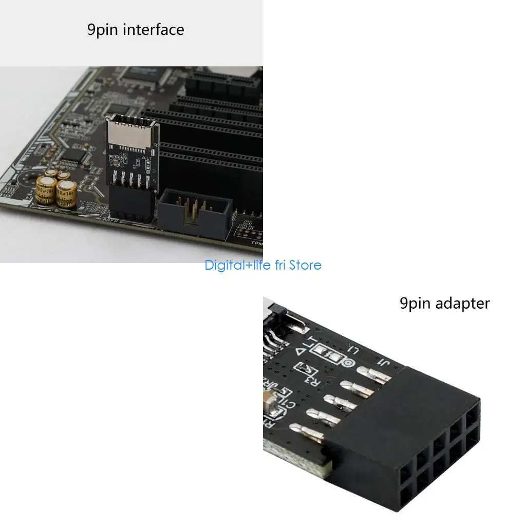 E06D Motherboard USB TYPE-E Header Adapter USB 2.0 9Pin Female Extender