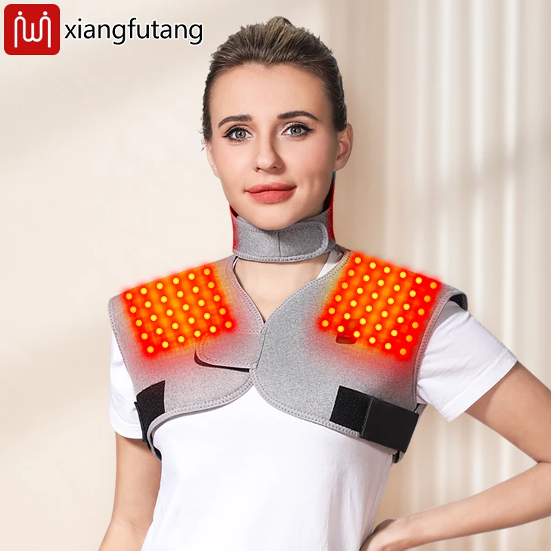 

Red Light Therapy Shawl/Vest - 3 Gear Heat & Massage,Relieves Muscle & Joint Pain,Aids Sports Recovery, for Fitness Fans&Seniors