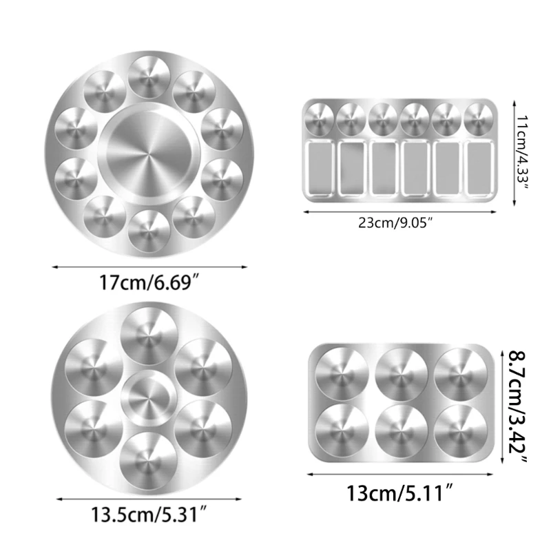 Metal Paint Palettes Assorted Styles Watercolor Palette Painting Tray for Professional Painting Party DIY Craft and Art Painting