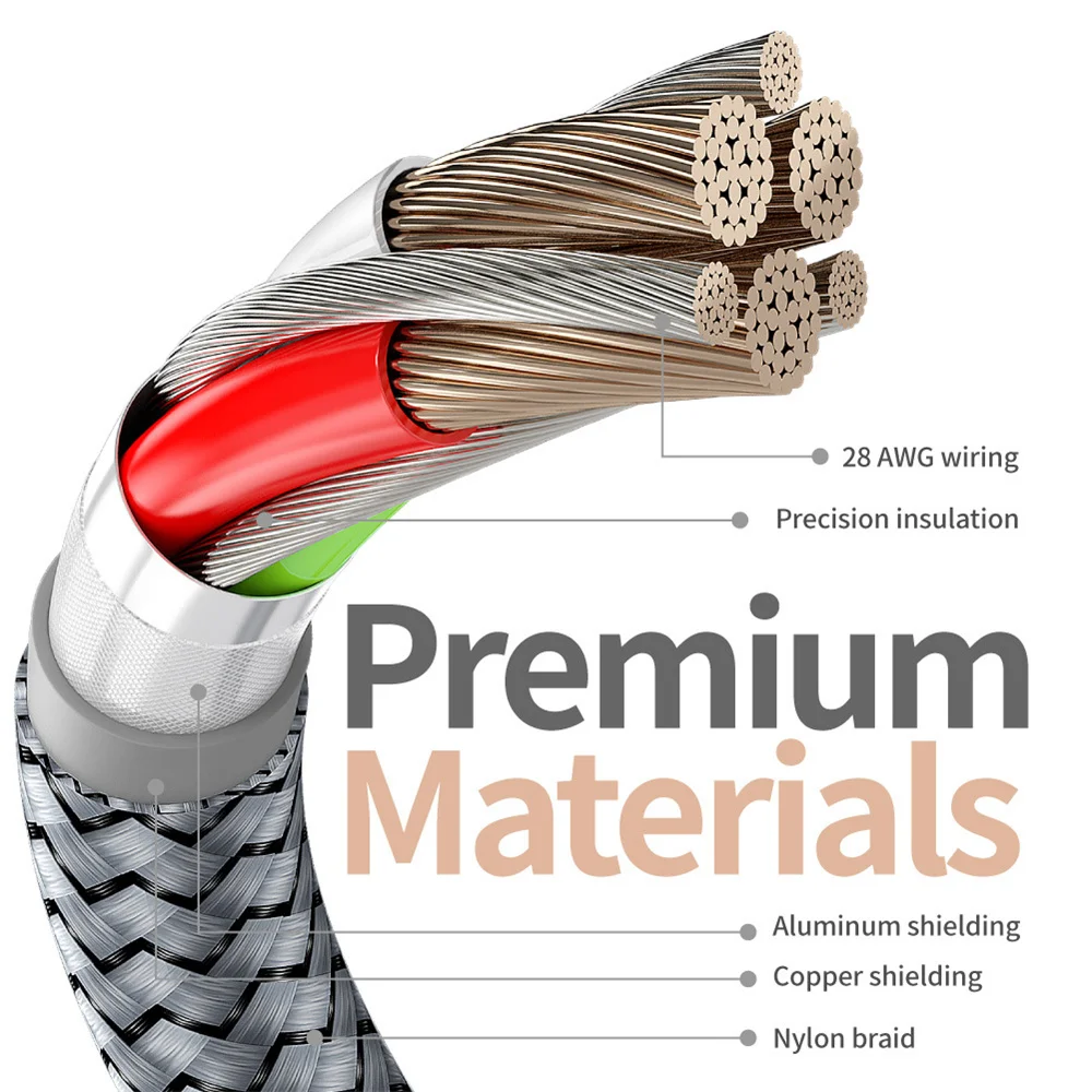 Кабель зарядный ANSEIP USB Type-c с поддержкой быстрой зарядки и синхронизации данных, 60 Вт