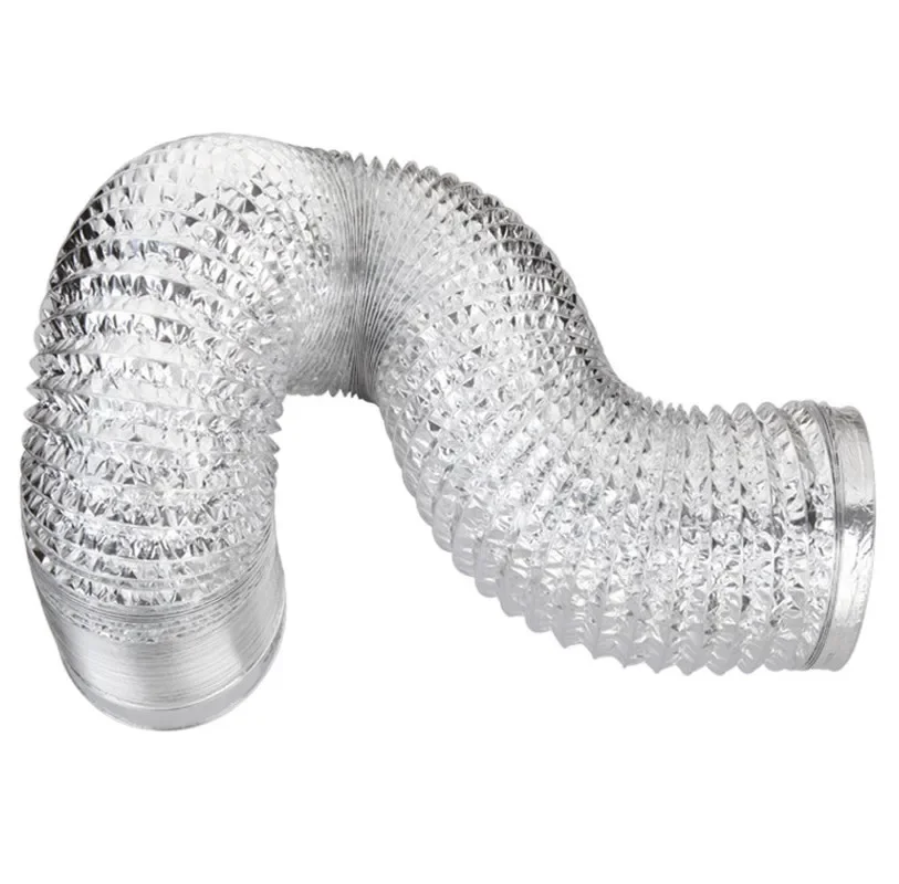 Aluminum Foil Tube Flexible Ventilation Hose Pipe Air Vent System for Kitchen, Toilet, Hydroponics Extractor Fan Duct