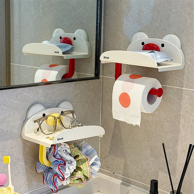 

Милый маленький медвежонок, коробка для салфеток, держатель для салфеток, настенный ящик для хранения салфеток с медведем, настенный держатель для рулона бумаги для отдыха