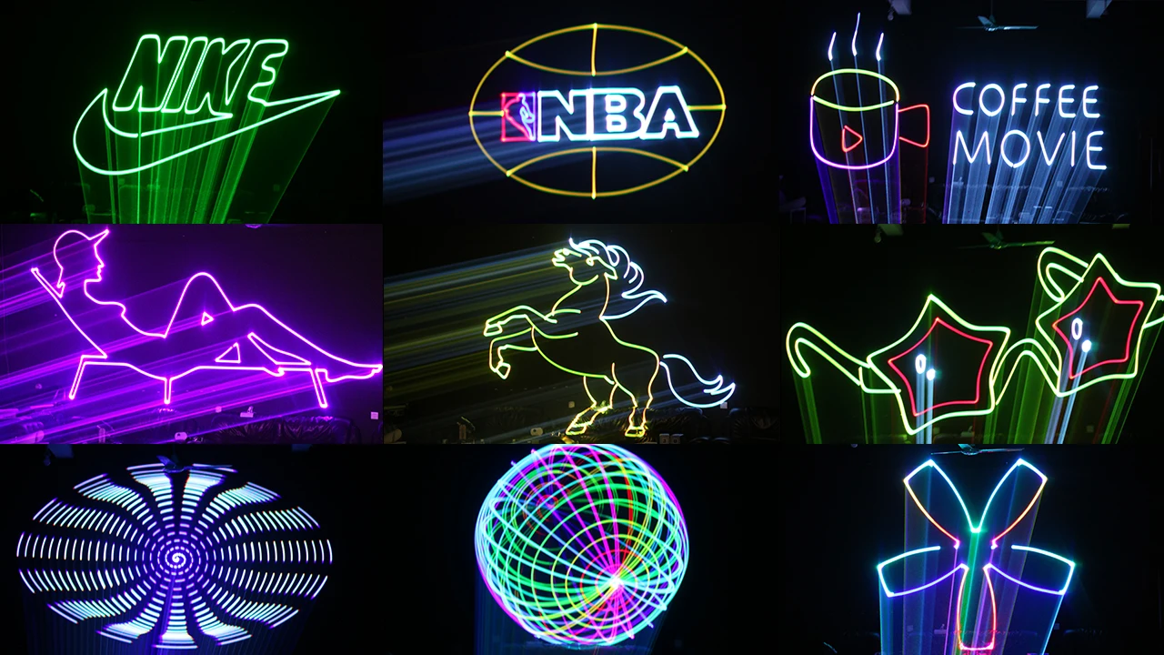 RGB Laser Light ILDA Animation Beam Scanner DMX Control Stage Projector for DJ Disco Wedding Parties Bar Club Dance Effect Show