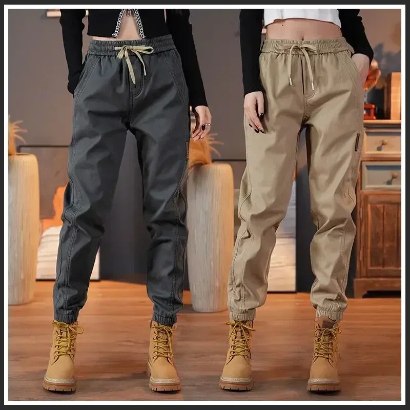 بنطلون رجل قطن فضفاض جديد في السراويل البضائع الطويلة الفاخرة فضفاضة للرجال الشارع أرخص النمط الكوري Y2k خمر Techwear غير رسمية