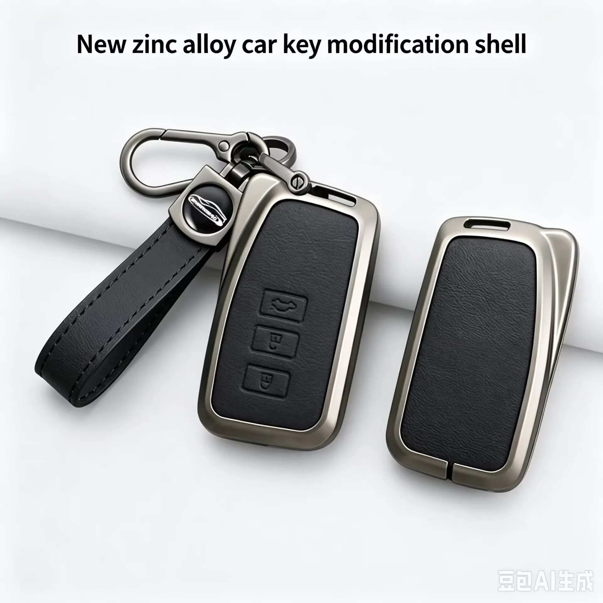 New Zinc Alloy Car Key Modification Shell,Luxury Leather Car Remote Key Cover for Lexus ES200 RX300 NX200, Stylish Full Wrap Key