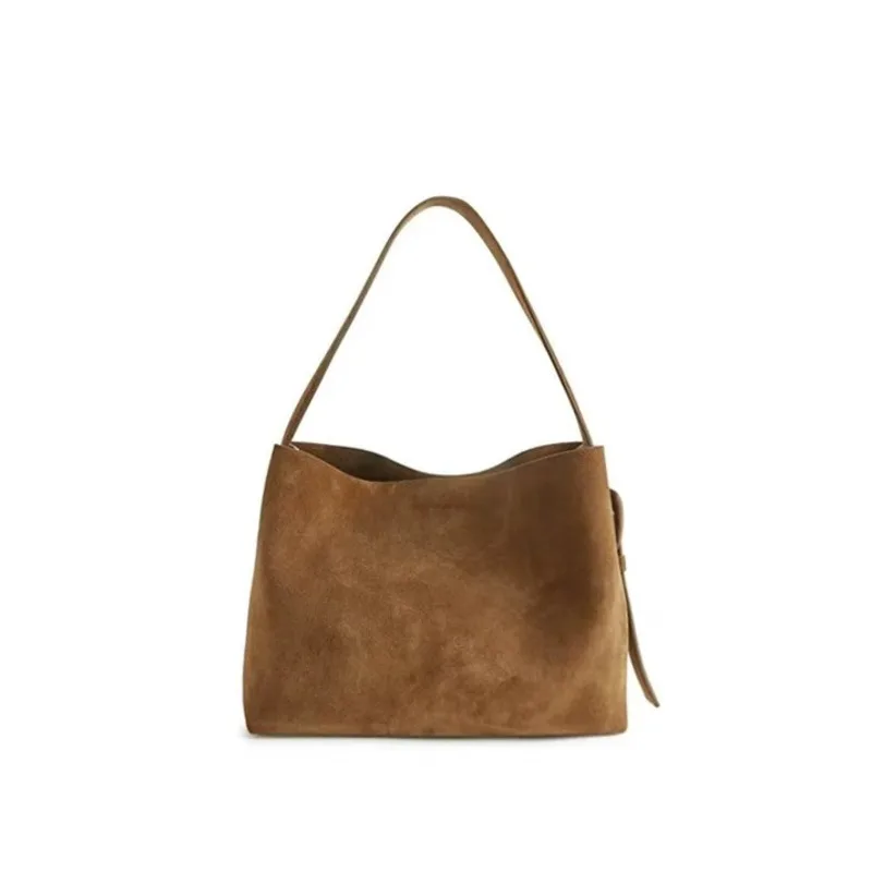 

New Women's Retro Suede Shoulder Bag, Women's Fashion Large Capacity Handbag, Small Luxury Women's Commuter Crossbody Bag