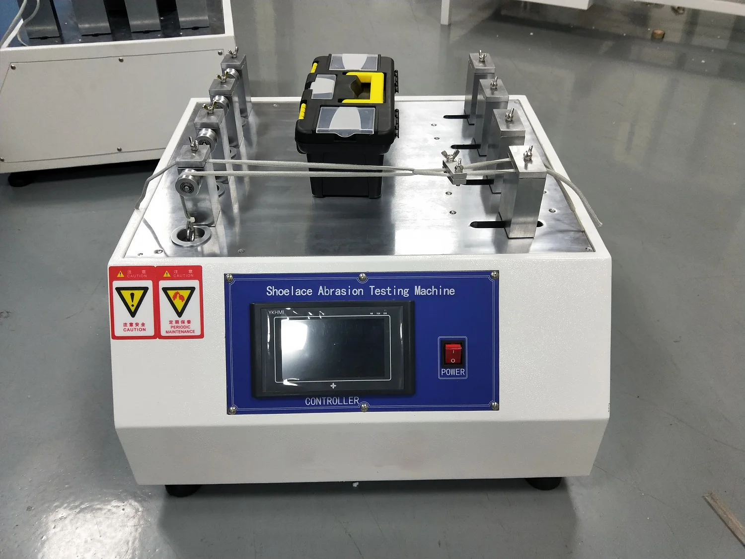 DIN 4843 QB/T 2226 SATRA TM154 Shoe Lace and Eyelet Abrasion Tester Shoe Lace Abrasion Fatigue Resistance Testing Machine