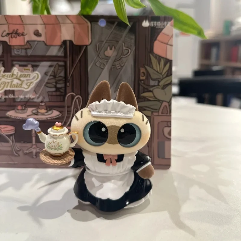 Oryginalna Figurka Anime Kot Siamski Azukisan z Restauracji Bean Paste, Kolekcjonerski Model Statuetka z PVC, Zabawka, Uroczy Prezent dla Dzieci