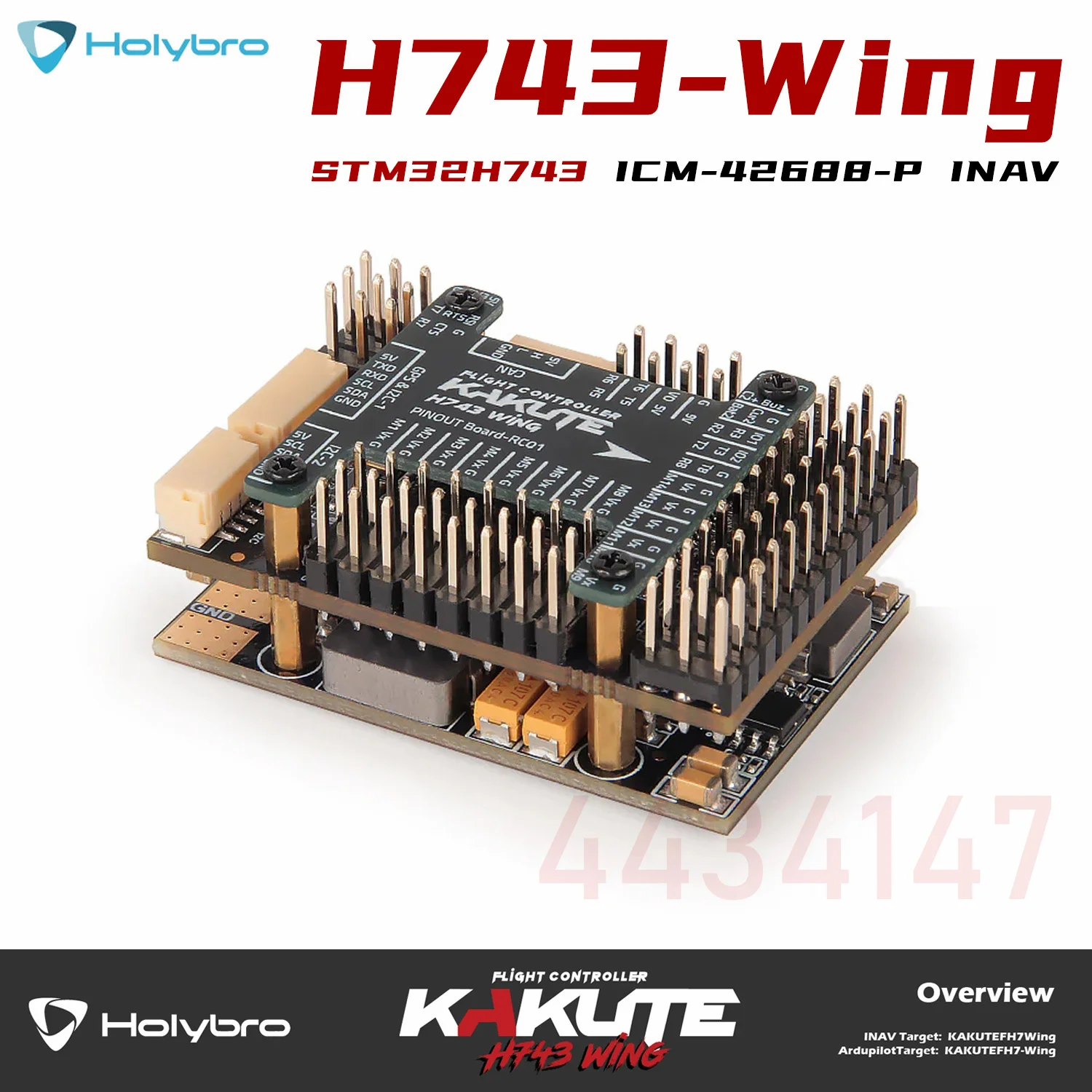 

Holybro Kakute H743 Wing INAV Ardupilot Flight Controller 3-8S LIPO Fixed-Wing for RC FPV Drone DIY Parts