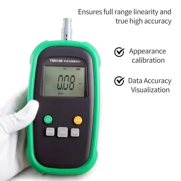 

TM5100-5 High accuracy Electric Field Magnetic Field Handheld Digital Permanent Magnet Gauss Meter