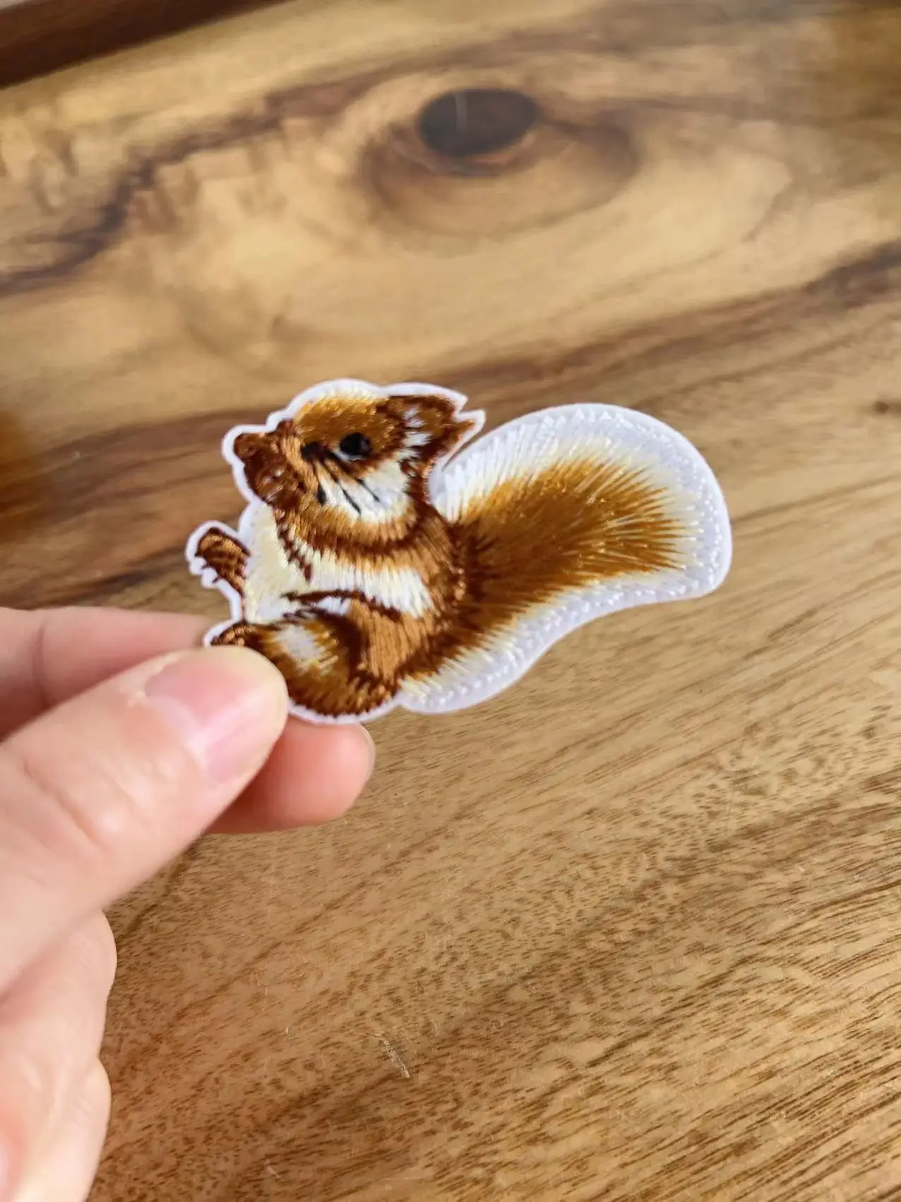 5pcs High-end Golden Silk Thread Squirrel Embroidery Patches, Bright And Vibrant Colors, Used For Sewing/ironing Patches On Clot