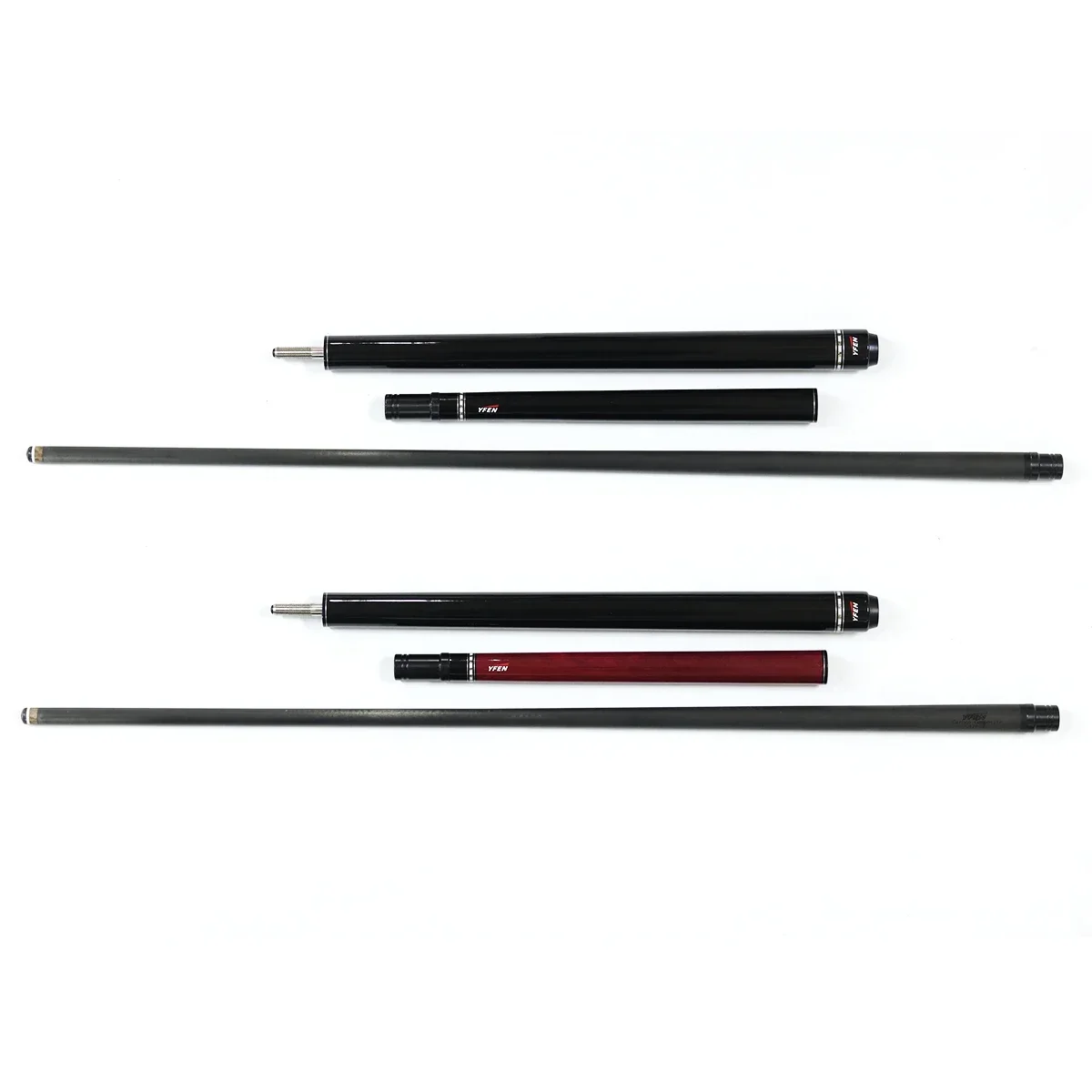 

Popular Factory Direct Sell Handmade YFEN Carbon Fiber Shaft & Maple Butt 3-PC Billiard Pool Jump Break Cue Stick