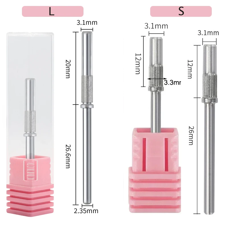 Mini perceuse à ongles électrique zèbre plus long, bandes de ponçage, dissolvant de vernis acrylique gel UV, outil d'accessoire, 3.1mm, N64.