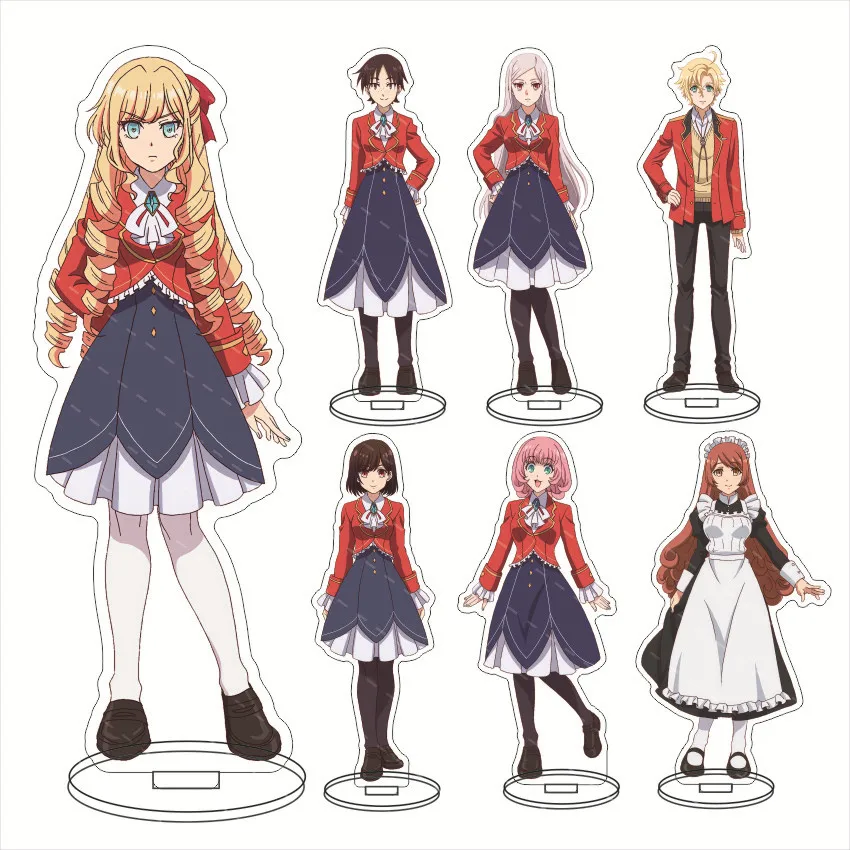 Anime watashi no oshi wa akuyaku reijou kurea furansowa acryl ständer anzeige figur cosplay charm desktop modell platte