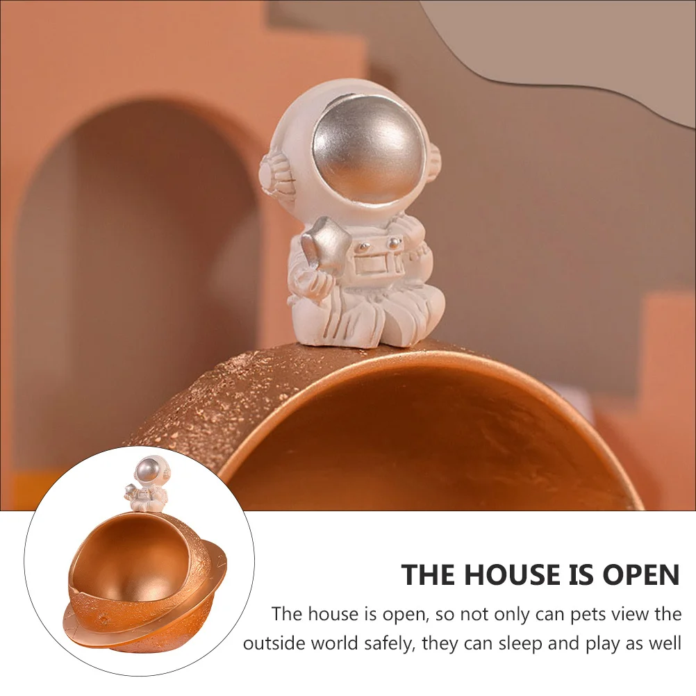 

1Pcs Resin Pet Nest Astronaut Hamster House Summer Cooling Bed Small Animal Habitat Supplies Hamster House Summer Cool Bed