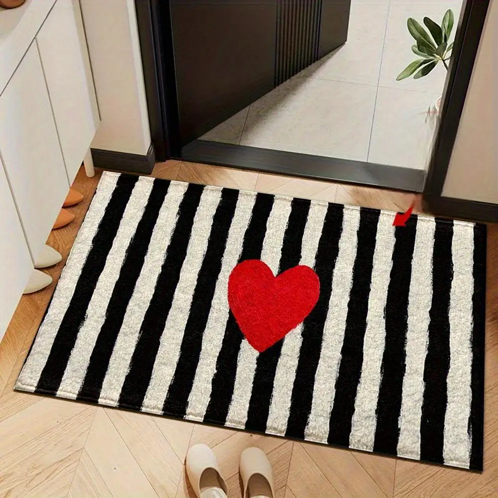 VIKAMA black and white striped anti-slip floor MATS for kitchens, bedrooms, festivals, light and soft carpets, home decoration
