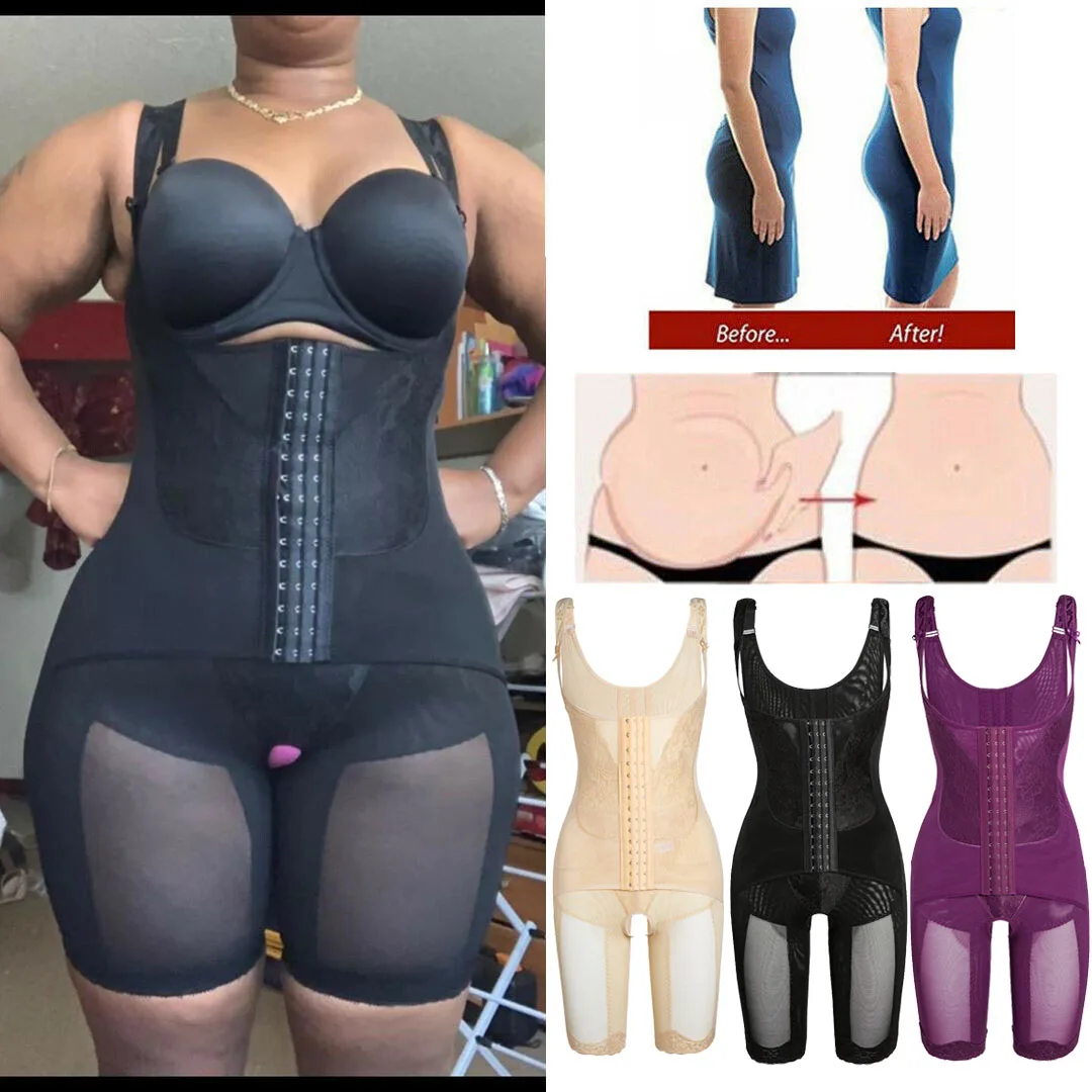 

Body Shapewear Women Seamless Tummy Control Bodysuit Shaper Slimming Waist Trainer Corset Modeling Strap Open Bust Postpartum