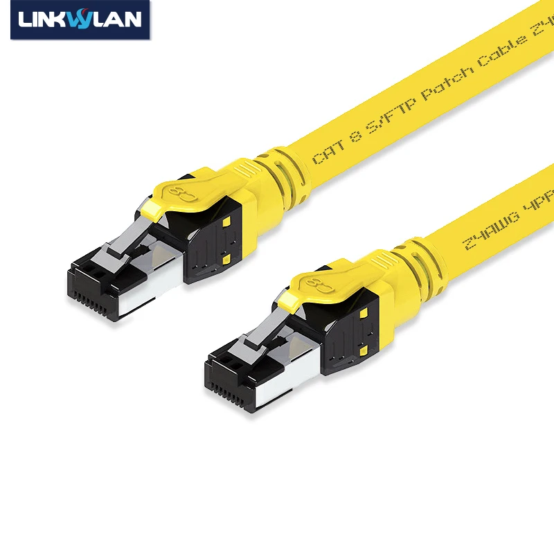 RJ45 Network Cat8 Patch Cord 40G 2000MHz Ethernet Cat 8 Patch Cable Connector Built-in PCB GHMT Channel Link Certified