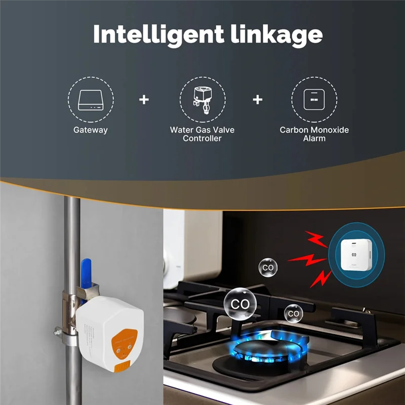 Advanced Tuya Zigbee Smart Battery Water Gas Valve Controller Tuya Smart Water Gas Valve Controller Automatic Low Power Valve Co